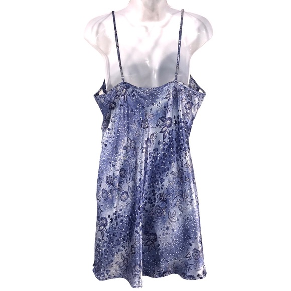 Vintage Blue Floral Cutout Chemise - Picture 6 of 10